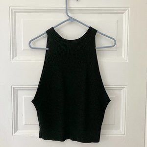 Wilfred Black Knit Halter Tank